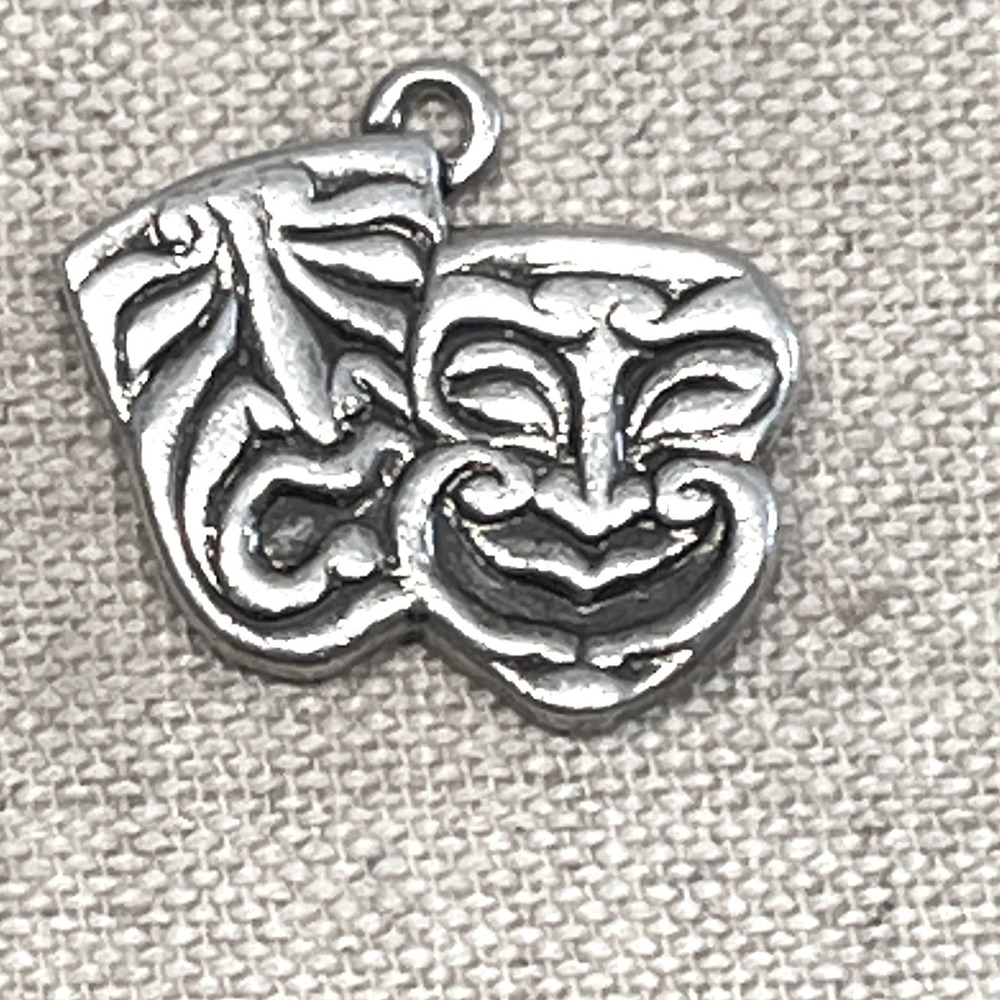 James Avery Sterling Silver Comedy Tragedy Theater Masks Charm Retired 925